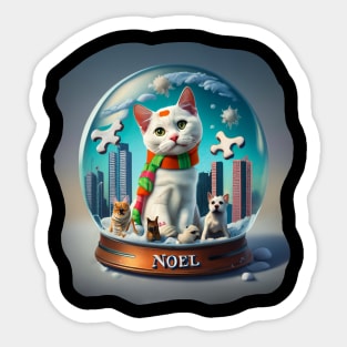 Merry Christmass Catmass Noel cat Sticker